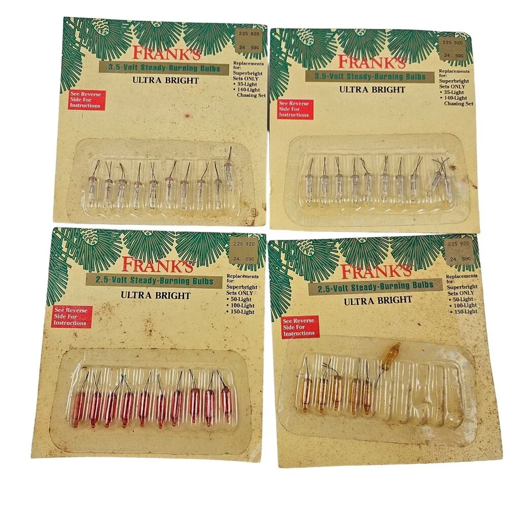Franks Ultra Bright Steady Burning Bulbs 2.5V 3.5V for Superbright Sets Vintage